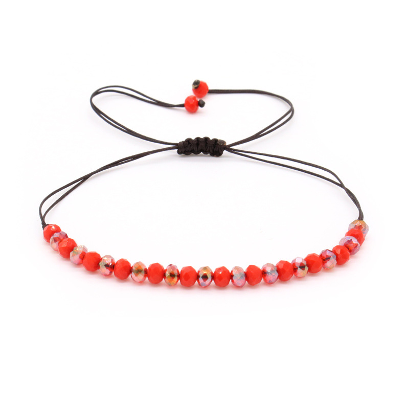 Korean creative DIY handmade rope woven crystal bracelet for women, fashionable, simple and versatile bracelet for women, small accessories for women