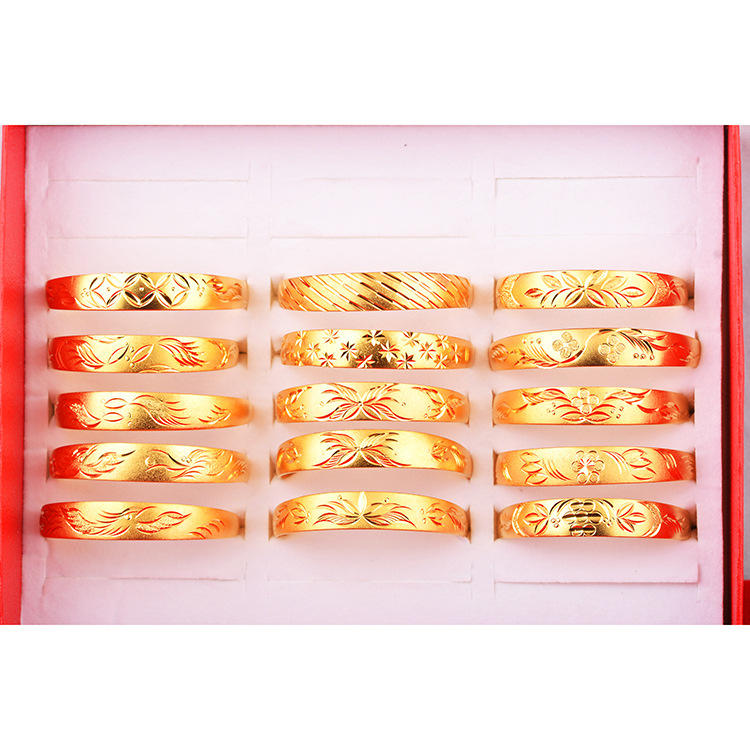 Sandblasting New Product Vietnam Sand Gold 12mm Starry Sky Push Pull Bracelet for Women Meteor Shower Adjustable Bracelet Wholesale