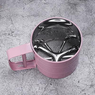 Small Tool Kitchen Flour Sieve Manual Baking Utensils Color Spray Paint Stainless Steel Handheld Small Cake