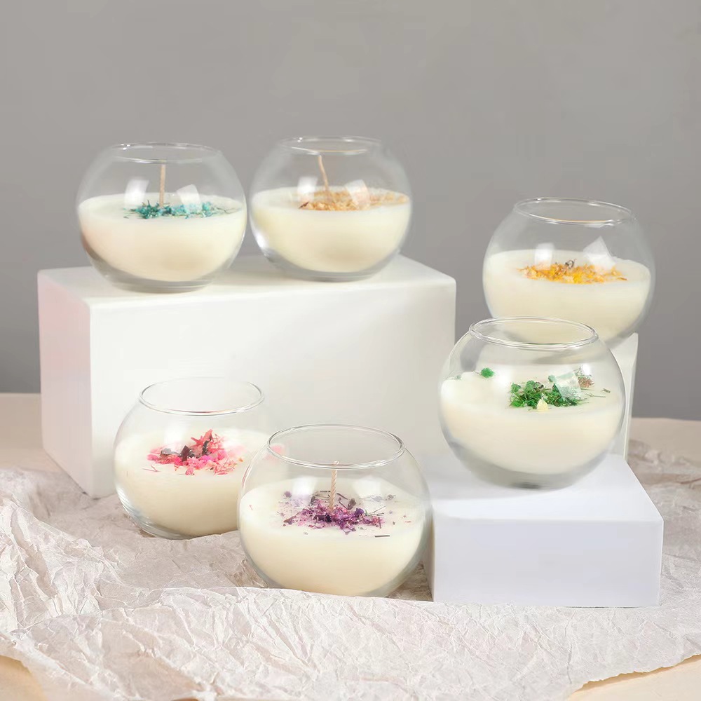 New personalized large round cup dried soybean wax aromatherapy candle wholesale household ornaments