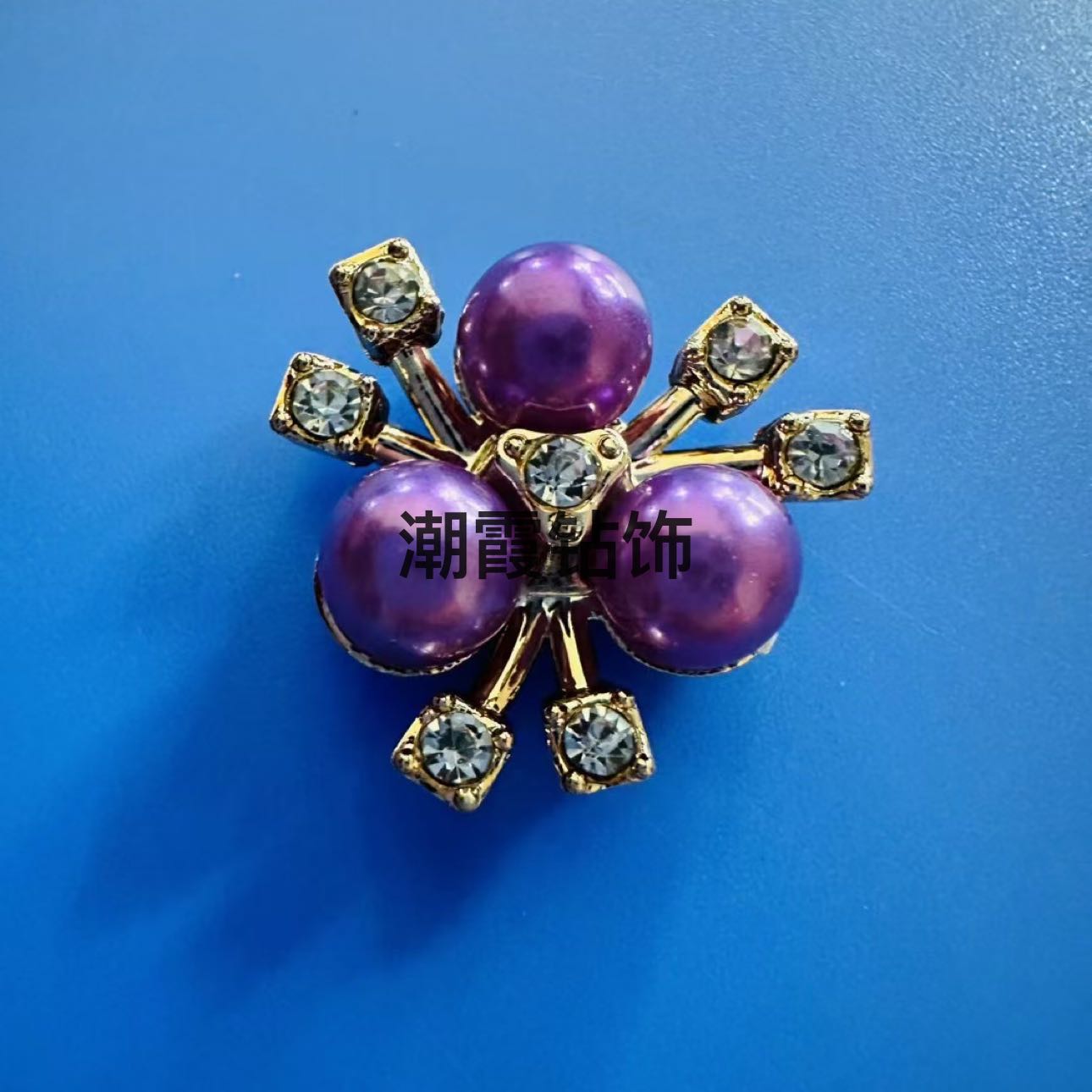 Baroque style three pearl alloy flower centerpiece accessories, flower plate buckles, DIY necklaces, bracelets, materials