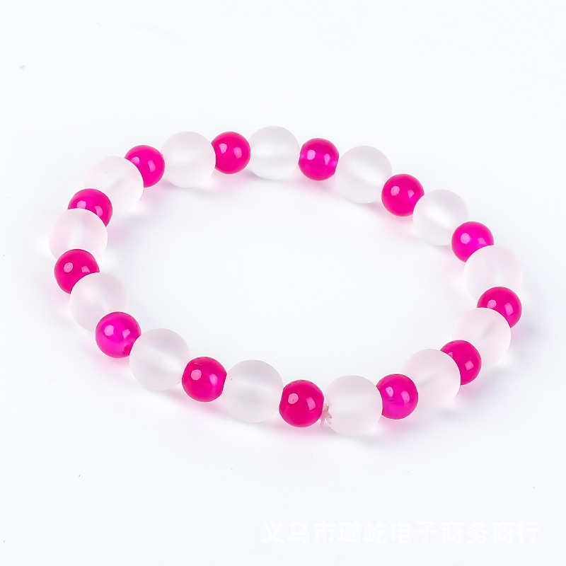 Glass crystal bracelet, colored frosted bracelet, DiTan online store, small commodity opening, traffic attraction gift