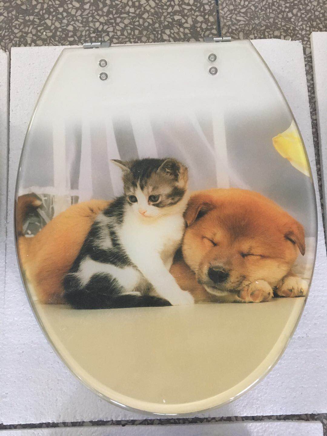 18 inch MDF laminated toilet seat with wooden toilet seat manufacturer direct sales