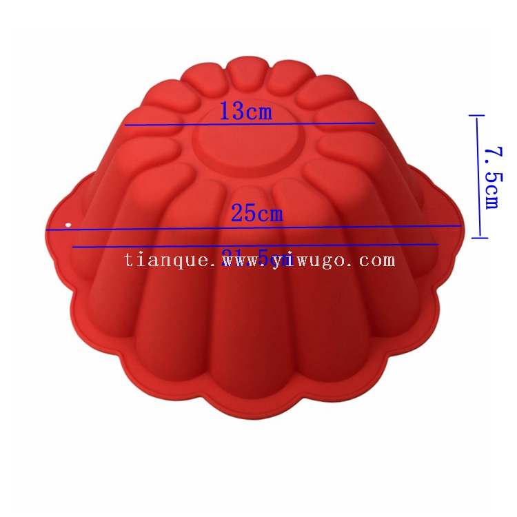 Silicone Qifeng Cake Mold for Household Oven Utensils Baking Mold Anti slip Thick Circular Kitchen Cake Mold