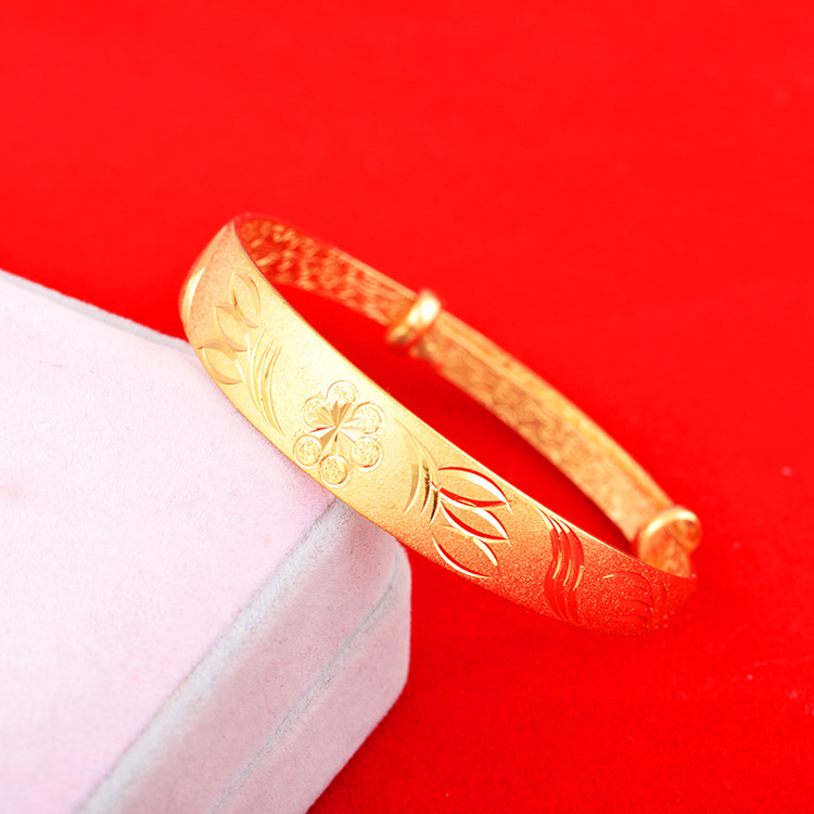 Sandblasting New Product Vietnam Sand Gold 12mm Starry Sky Push Pull Bracelet for Women Meteor Shower Adjustable Bracelet Wholesale