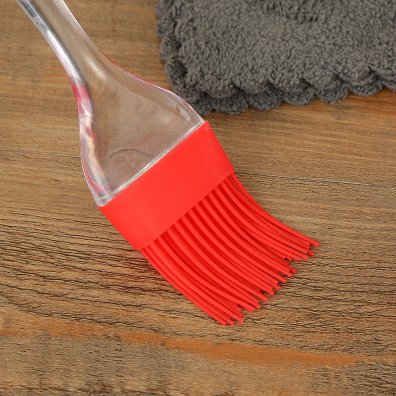 Foreign trade wholesale silicone brush, oil brush, transparent handle silicone brush, silicone oil brush, barbecue cleaning silicone brush