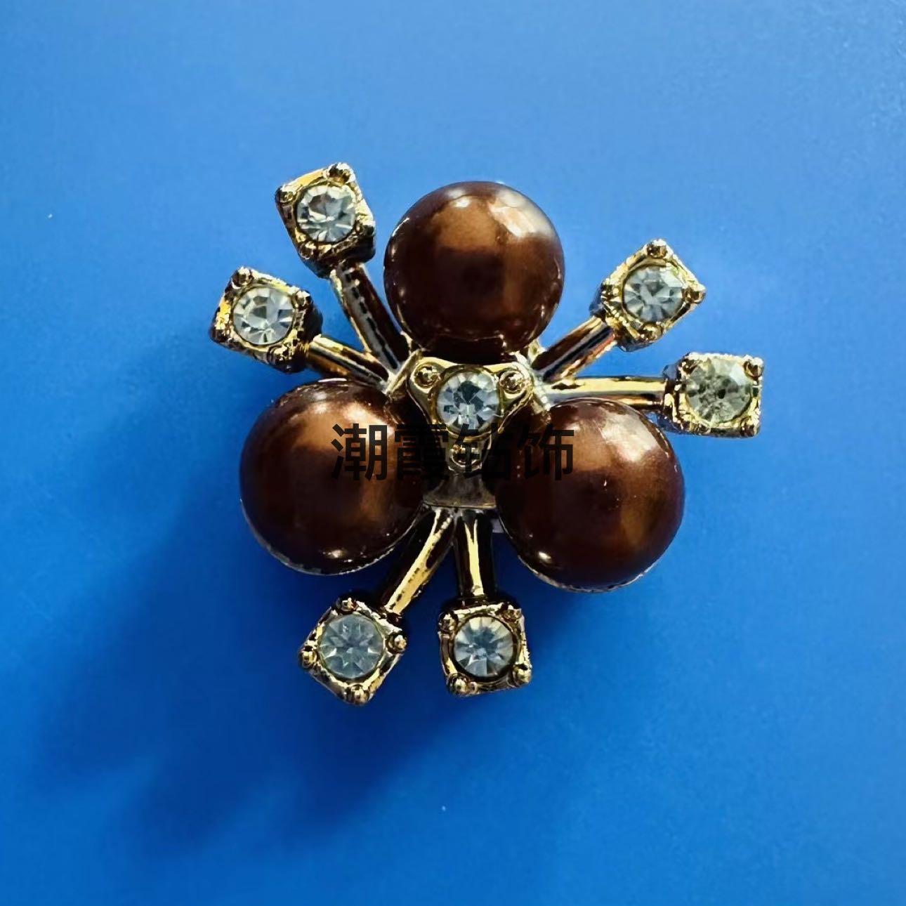 Baroque style three pearl alloy flower centerpiece accessories, flower plate buckles, DIY necklaces, bracelets, materials