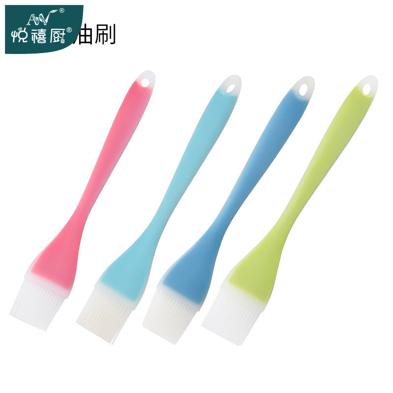 【 Yuexi Kitchen 】 Large all inclusive semi transparent silicone brush, barbecue brush, baking cream butter brush