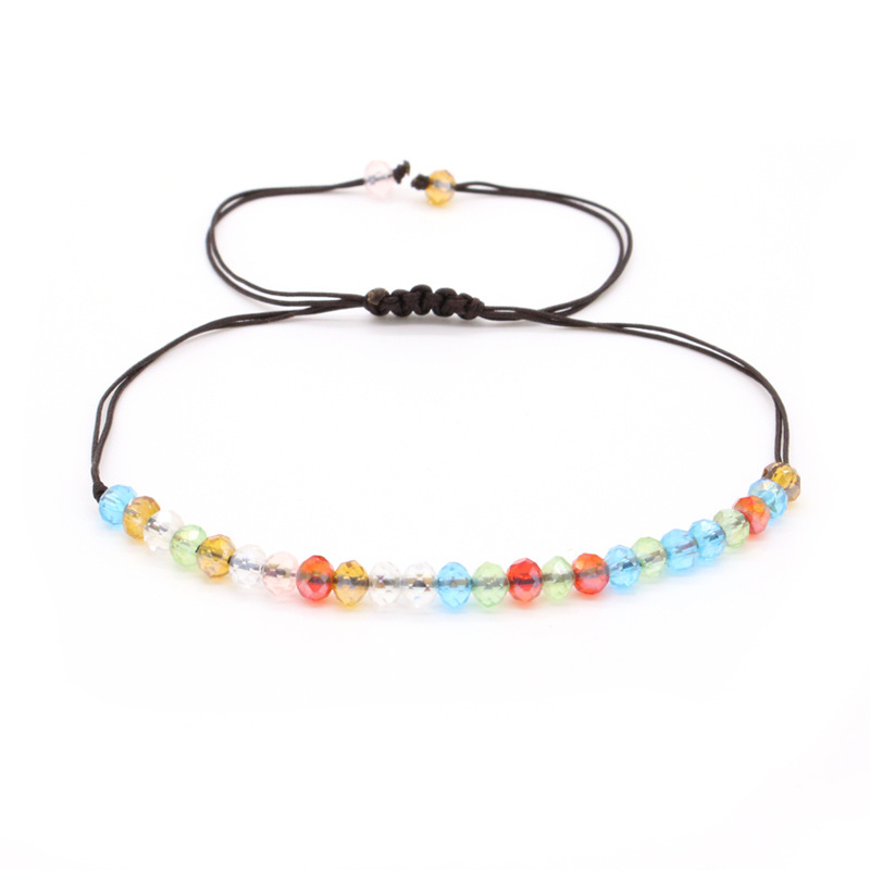 Korean creative DIY handmade rope woven crystal bracelet for women, fashionable, simple and versatile bracelet for women, small accessories for women