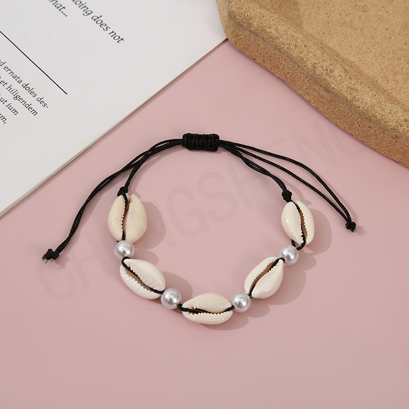 Cross border Ins style pearl shell weaving bracelet DIY turquoise bead jewelry women's versatile accessory set