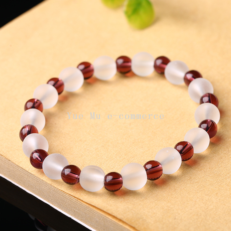 Glass crystal bracelet, colored frosted bracelet, DiTan online store, small commodity opening, traffic attraction gift