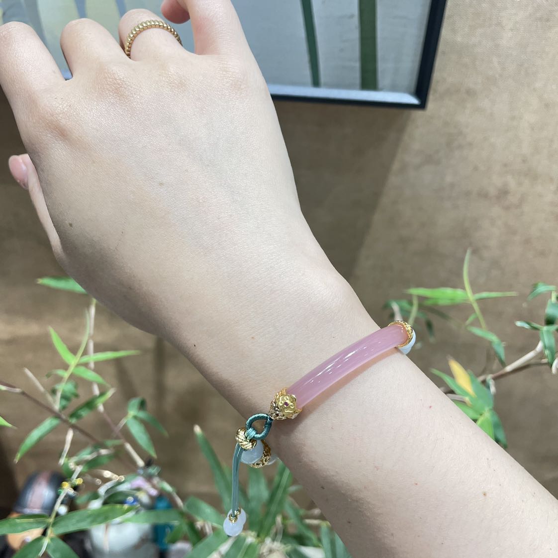 New Chinese style ancient style Chinese style original jewelry bracelet, natural jade adjustable handmade half bracelet