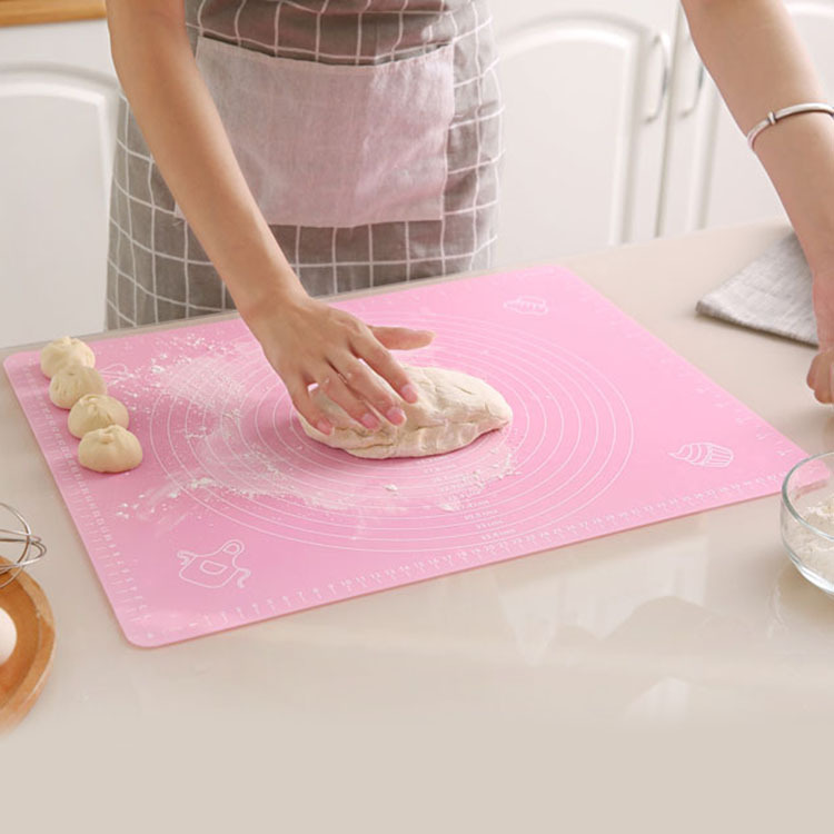 High temperature silicone pad kitchen large thick anti slip ring with scale kneading pad baking tray pad baking pad and dough pad