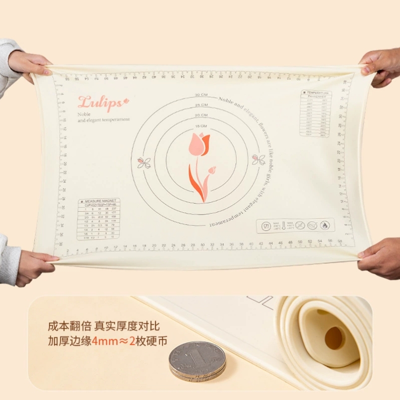 S44-S2212367 Thickened and enlarged silicone kneading pad for household food grade and baking and rolling dough board