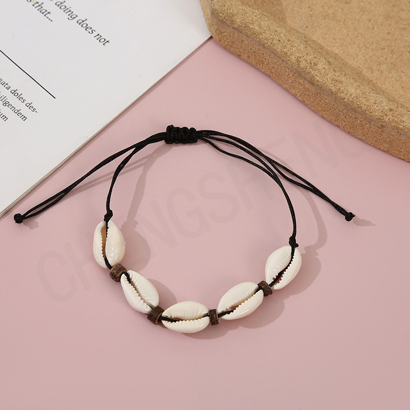 Cross border Ins style pearl shell weaving bracelet DIY turquoise bead jewelry women's versatile accessory set