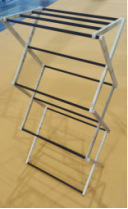 Drying towel rack, folding bamboo clothes rack, living room, coated iron bath towel rack, bathroom storage rack, floor to ceiling hotel