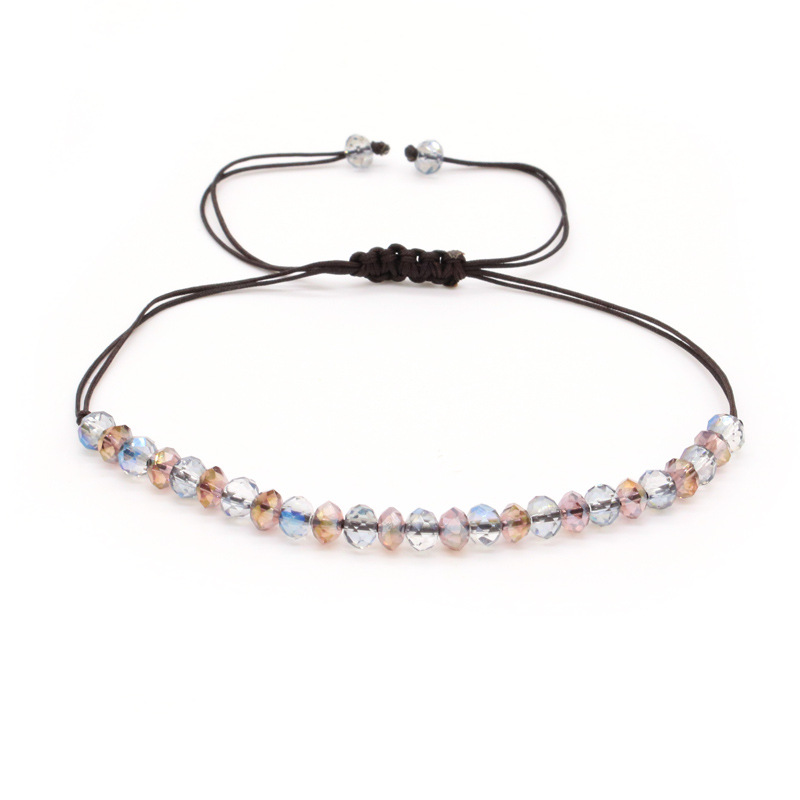 Korean creative DIY handmade rope woven crystal bracelet for women, fashionable, simple and versatile bracelet for women, small accessories for women