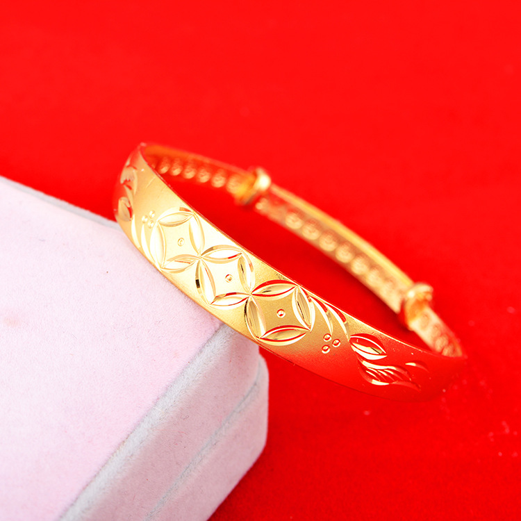 Sandblasting New Product Vietnam Sand Gold 12mm Starry Sky Push Pull Bracelet for Women Meteor Shower Adjustable Bracelet Wholesale