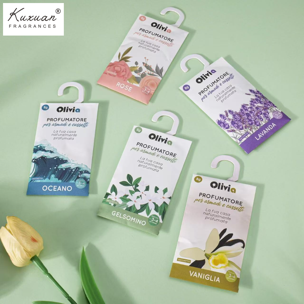 Creative Hook Drawer Wardrobe Fragrant Bag Bedroom Deodorizing Fragrant Bag Aromatherapy Fragrance Wholesale Paper Bag Car Fragrant Bag Pendant