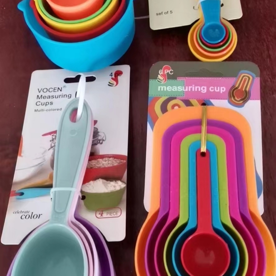 Baking measuring spoon, scale measuring spoon set, colored plastic measuring spoon, baking tool, fabric seasoning spoon, measuring cup