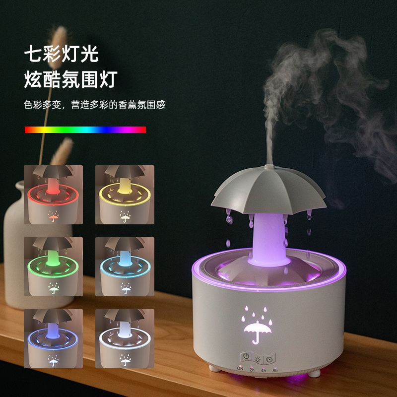 Rotating Raindrop Aromatherapy Machine, Heavy Fog Capacity, Home Office Essential Oil Fragrance Expansion, Desktop Colorful Aromatherapy Humidifier