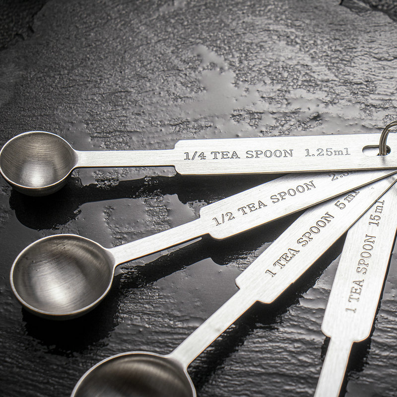 Stainless steel measuring spoon 7-piece set coffee spoon with scale baking milk powder measuring spoon set seasoning measuring spoon kitchen baking