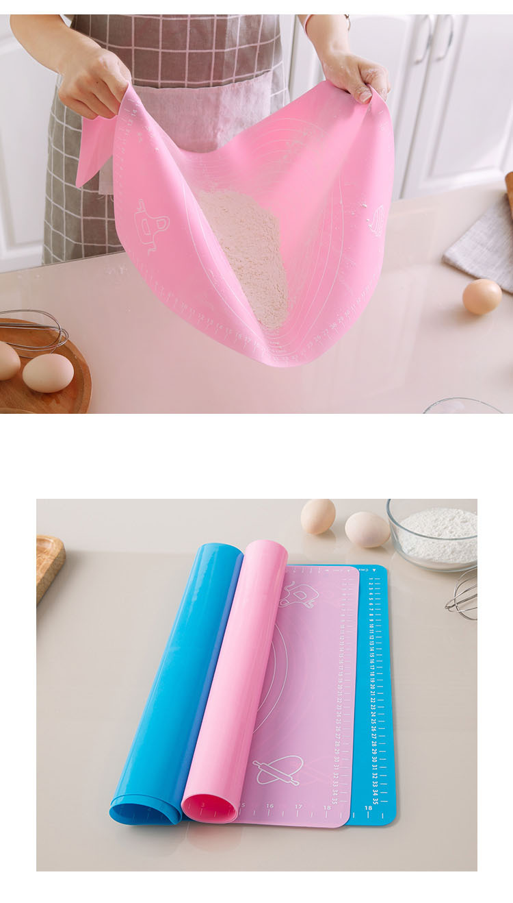 High temperature silicone pad kitchen large thick anti slip ring with scale kneading pad baking tray pad baking pad and dough pad