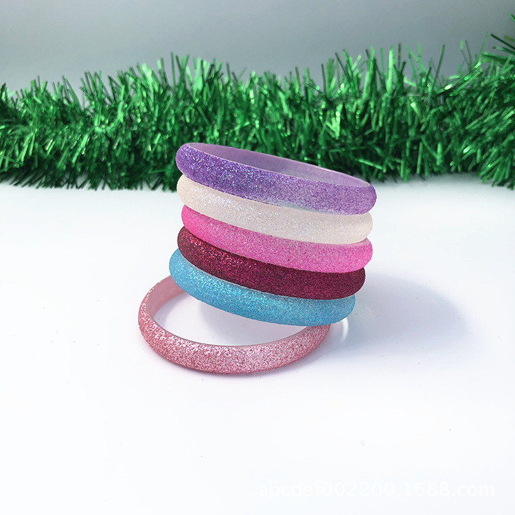 Manufacturer direct sales of 10mm environmentally friendly plastic bracelets dipped in DIY colorful sequin bracelets, wholesale can be customized