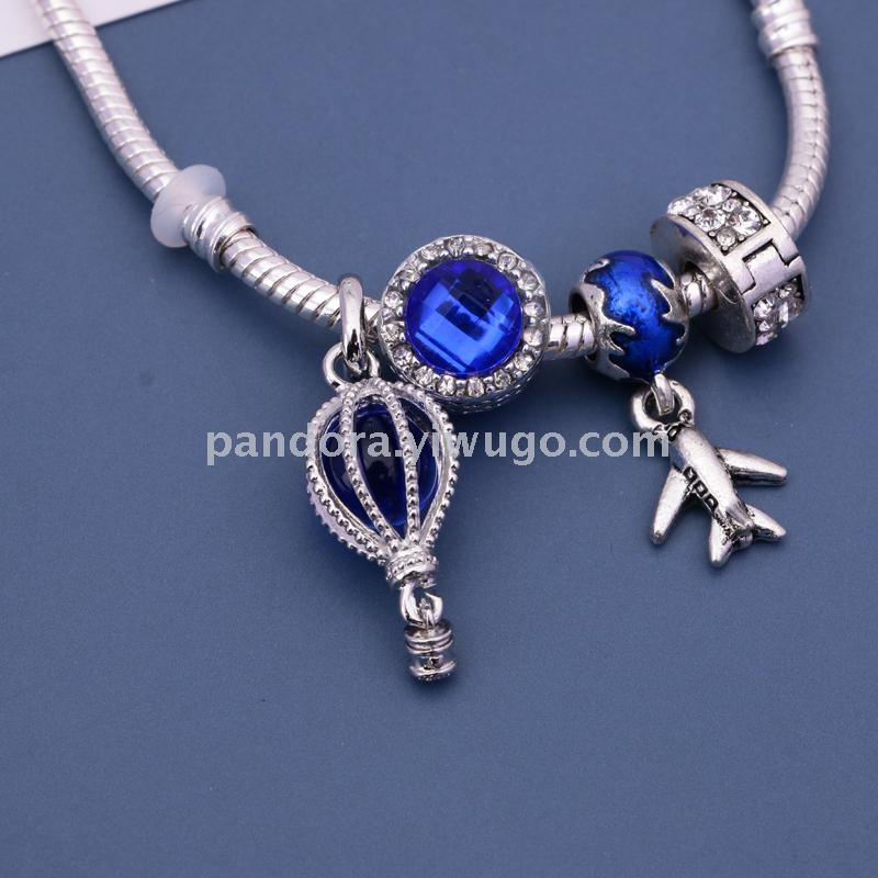 Romantic DIY glass zircon pendant, bracelet, crystal bracelet, couple's love bracelet, personalized handmade bead bracelet