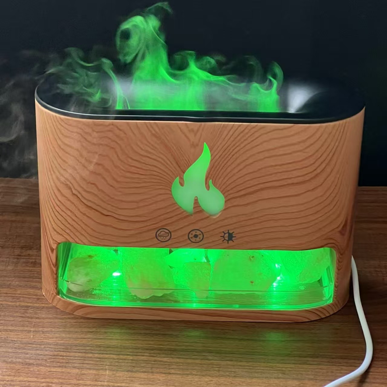 FT-1935 Wood Grain Salt Stone Aromatherapy Machine