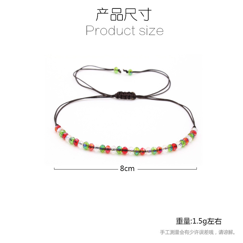 Christmas fashion hand woven crystal bracelet Korean style versatile girl bracelet simple accessories wholesale
