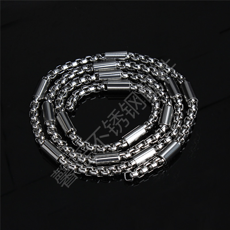 304 stainless steel chain, 4.0 square pearl bag, bare body bracelet, foot chain, necklace, clothing chain accessories