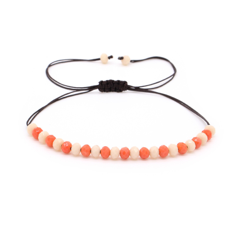 Korean creative DIY handmade rope woven crystal bracelet for women, fashionable, simple and versatile bracelet for women, small accessories for women