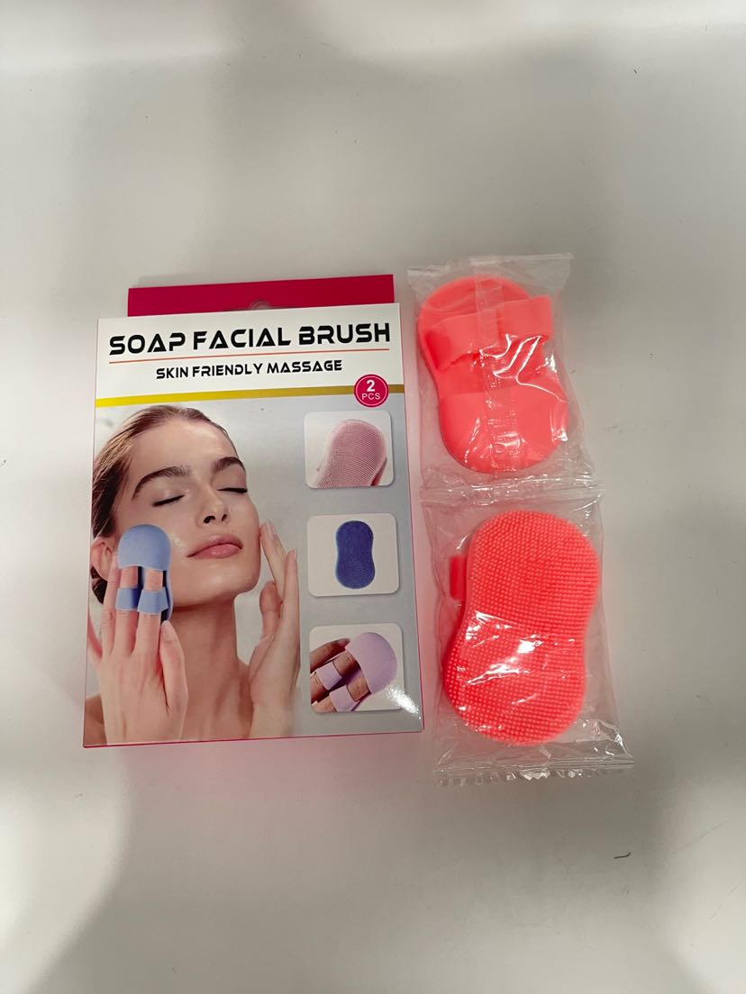 Mini finger face brush, soft bristled silicone brush, massage nose, nose and nose wings, clean pores, remove makeup, wash face with cleansing brush