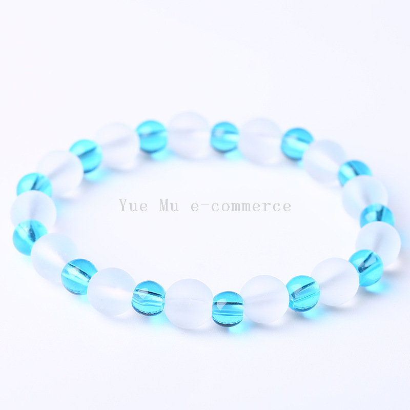 Glass crystal bracelet, colored frosted bracelet, DiTan online store, small commodity opening, traffic attraction gift