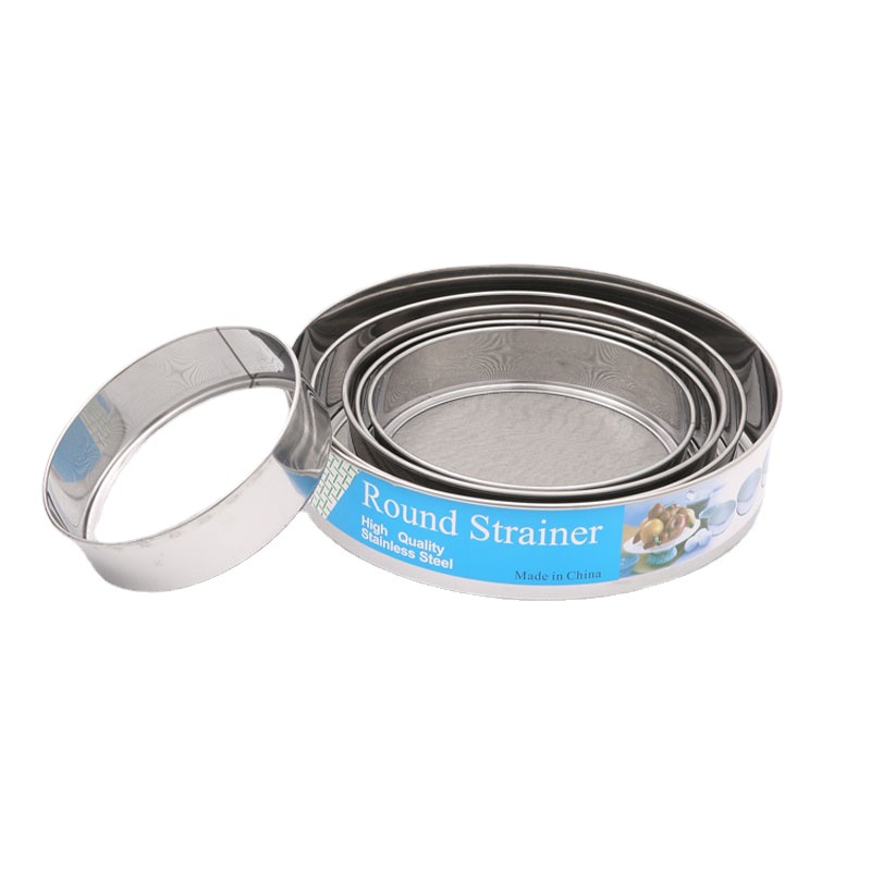 6-piece set of stainless steel flour sieve, sugar powder sieve, Rice noodles sieve, leak screen, western point DIY baking tools in kitchen