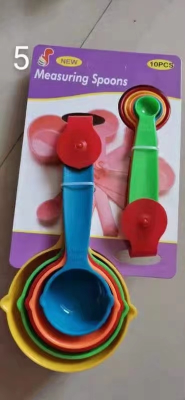 Baking measuring spoon, scale measuring spoon set, colored plastic measuring spoon, baking tool, fabric seasoning spoon, measuring cup