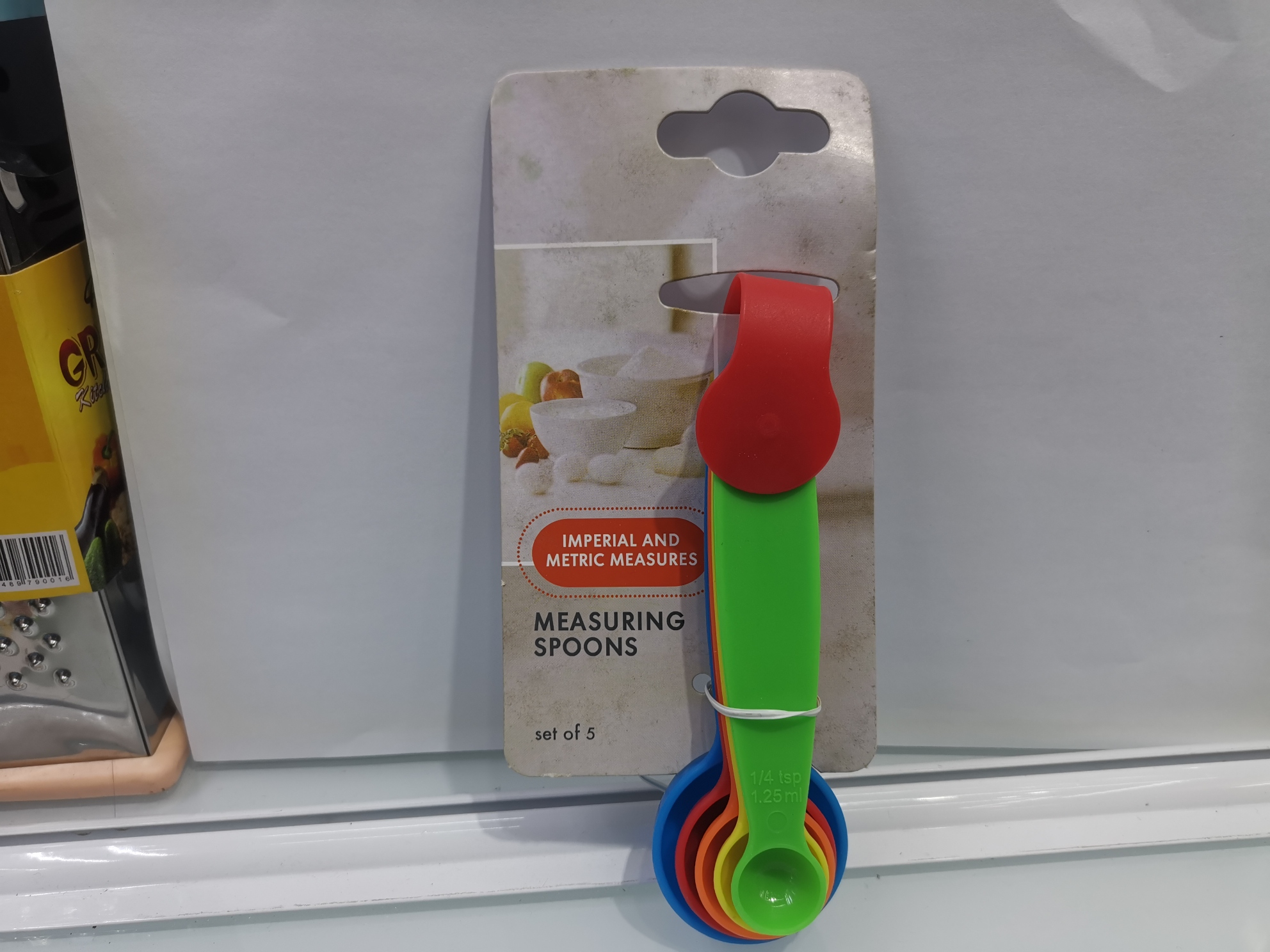 Measuring spoon plastic measuring spoon set 5-piece measuring spoon hanging card measuring spoon set color measuring spoon 5pc