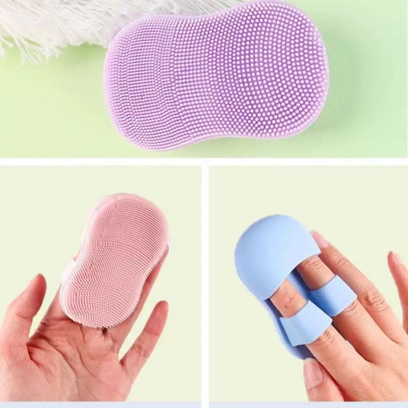 Mini finger face brush, soft bristled silicone brush, massage nose, nose and nose wings, clean pores, remove makeup, wash face with cleansing brush