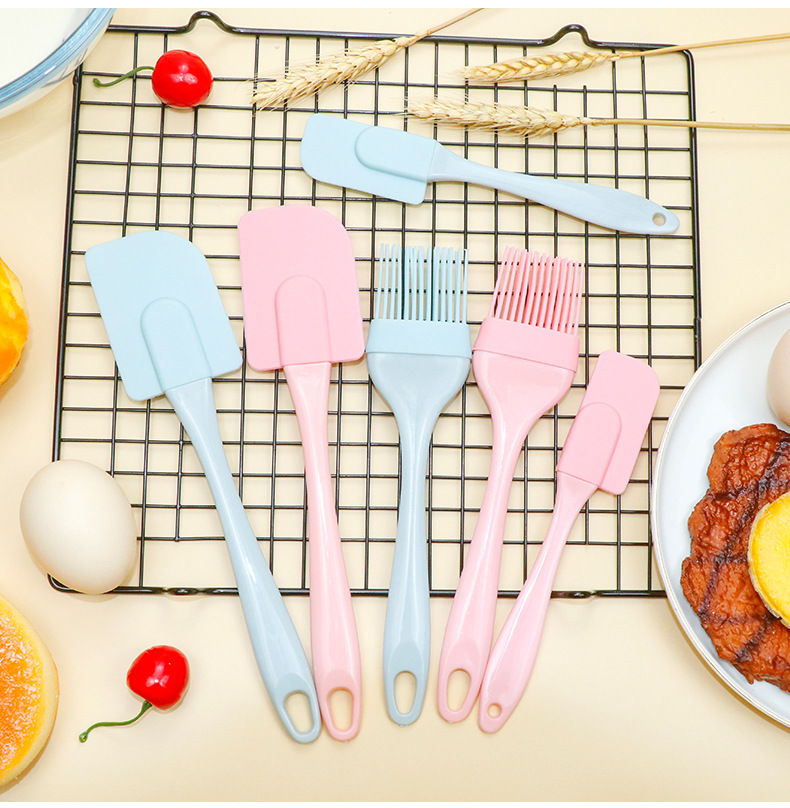 Silicone scraper oil brush 3-piece set cake scraper cream scraper sauce brush baking tool set 3-piece set