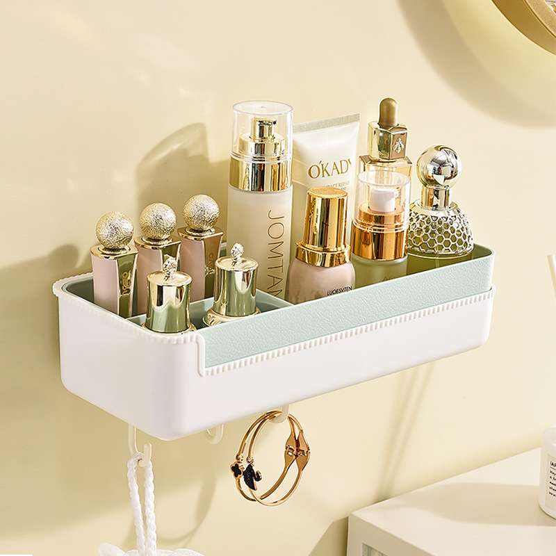 P24-PM-5002 Bathroom Storage Rack Wall mounted Non perforated Storage Rack Household Bathroom Hairdryer Rack