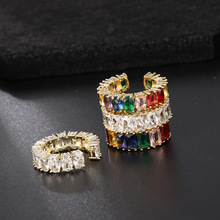 Cross border New Product European and American Trendy Leopard Open Bracelet Women's Genuine Gold Plated Copper Micro Inlaid Zircon Handpiece