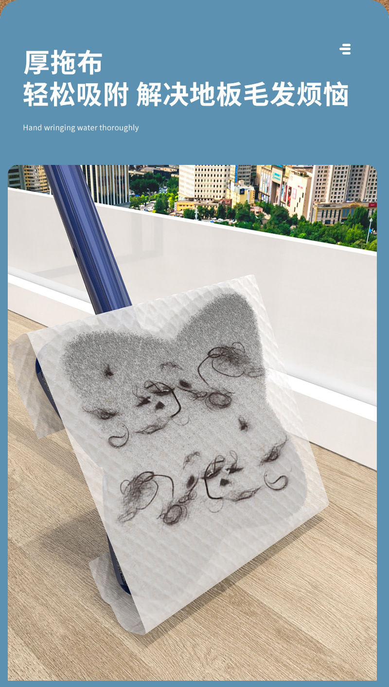 Clover mop, lazy household mop, self twisting water mop, dry and wet dual-use, no hand washing, imitation hand twisting mop wholesale