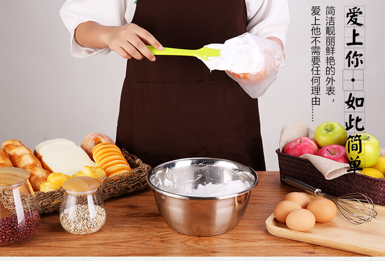 Large FDA integrated silicone scraper, heat-resistant cream scraper, solid color 11 inch silicone Niu Niu scraper