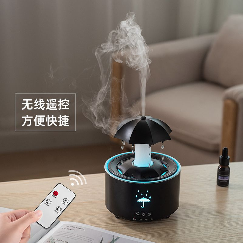 Rotating Raindrop Aromatherapy Machine, Heavy Fog Capacity, Home Office Essential Oil Fragrance Expansion, Desktop Colorful Aromatherapy Humidifier