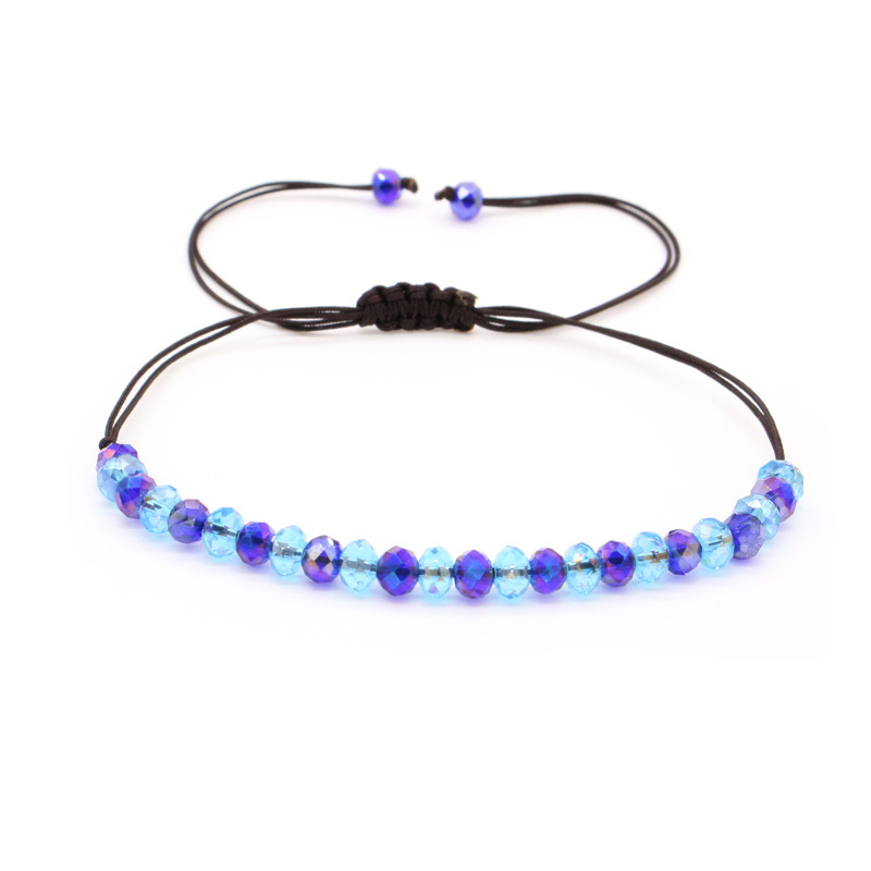 Korean creative DIY handmade rope woven crystal bracelet for women, fashionable, simple and versatile bracelet for women, small accessories for women