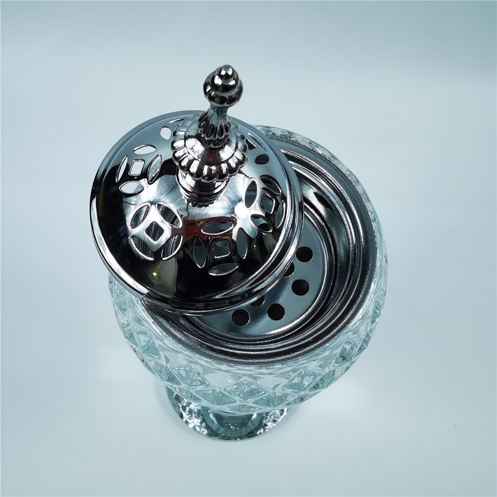 Home Furnishings Crystal Incense Burner Aromatherapy Burner Incense Burner Charcoal Burner Muslim Halal Arab Factory Direct Sales