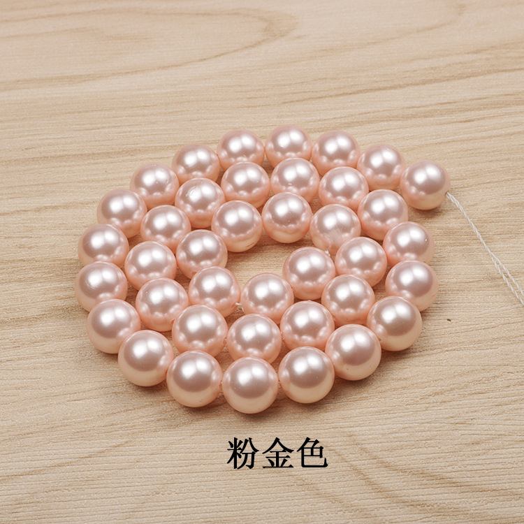 Spot wholesale high imitation Nanyang shell pearls imitation natural colored shell necklaces bracelets DIY naked bead accessories