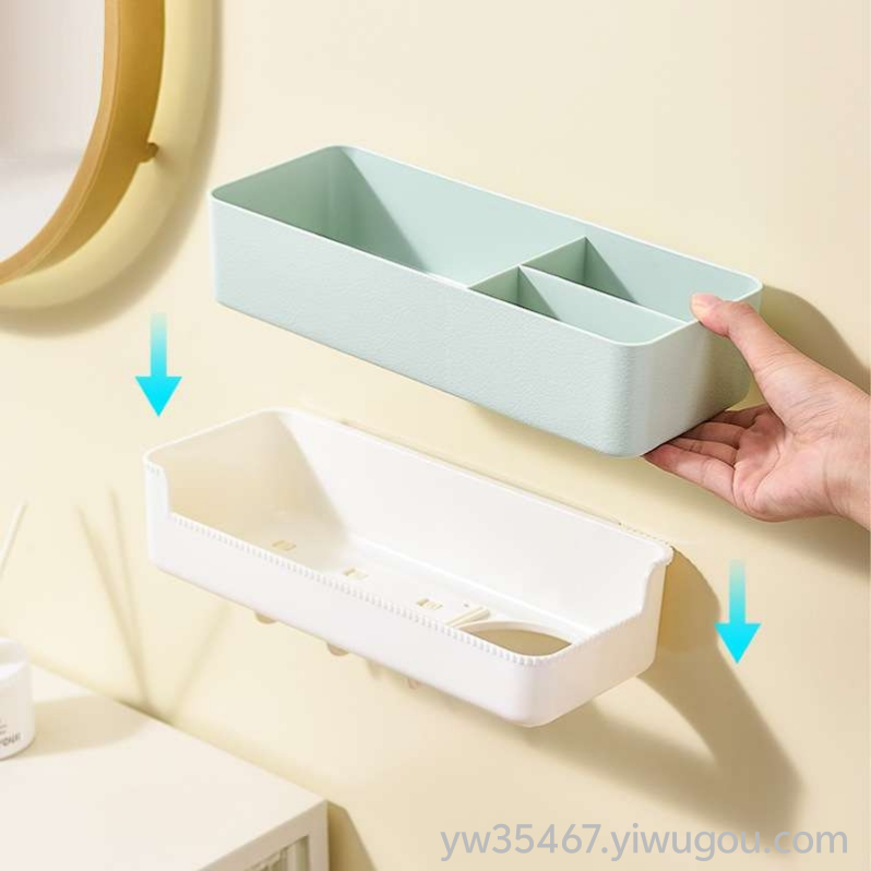 P24-PM-5002 Bathroom Storage Rack Wall mounted Non perforated Storage Rack Household Bathroom Hairdryer Rack