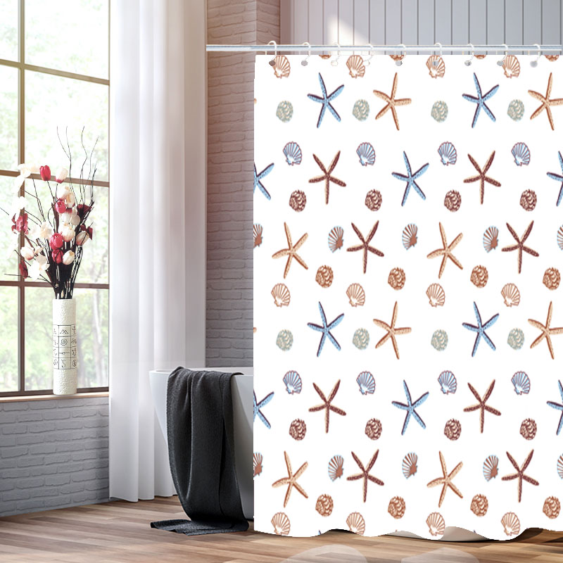 Factory direct sales of environmentally friendly bathroom waterproof shower curtains are cheap